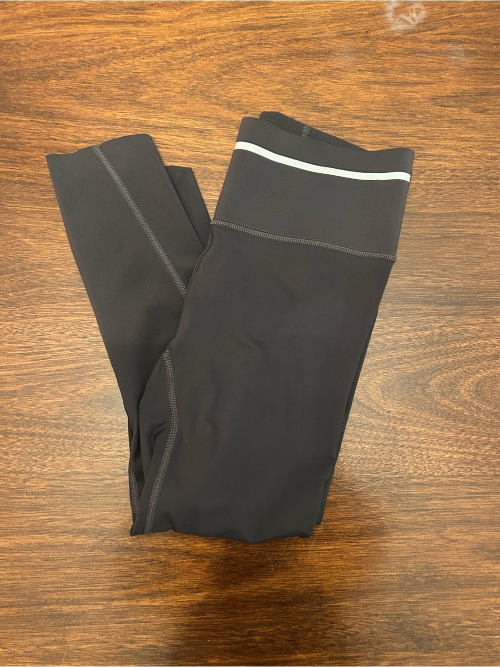 Athleta Black Performance Leggings with Reflective Detail